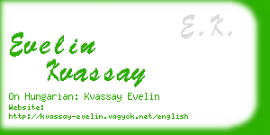 evelin kvassay business card